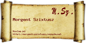 Morgent Szixtusz névjegykártya